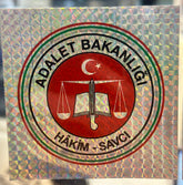 ADALET BAKANLIĞI HAKİM-SAVCI HOLOGRAMLI ARAÇ STICKER (YAPIŞTIRMA)