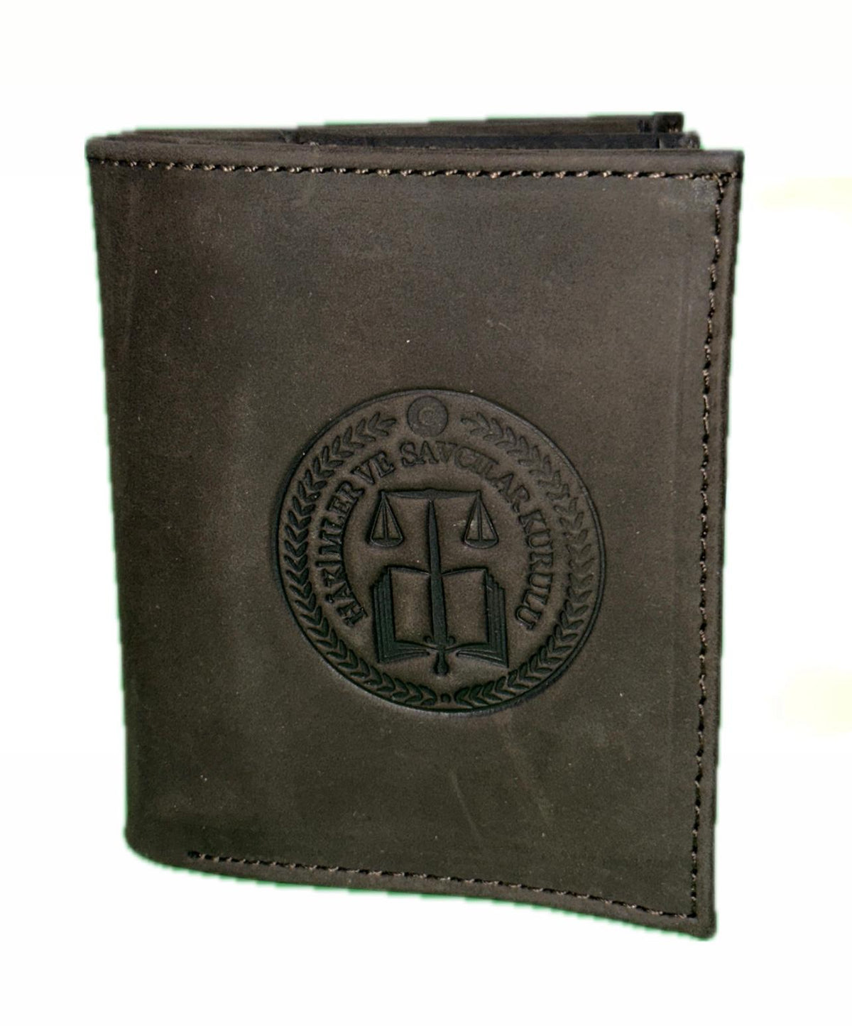 KAHVERENGİ CUMHURİYET SAVICISI KANVAS DERİ CÜZDAN